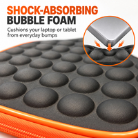 Housse pour ordinateur portable en mousse à bulles, douce, absorbant les chocs, avec fermeture éclair, sac de protection, doublure en velours ultra doux pour ordinateur portable ou tablette de 10 à 12 pouces