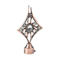 Nouveauté 2024 : Embouts de rideau en cristal traditionnels et élégants, support de tringle simple, longueur réglable, forme et design personnalisés, pour mariage