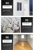 Boîtier mobile modulaire en acier Conteneur amovible pour bureau école salon chambre à coucher pour entrepôt appartement hôtel villa