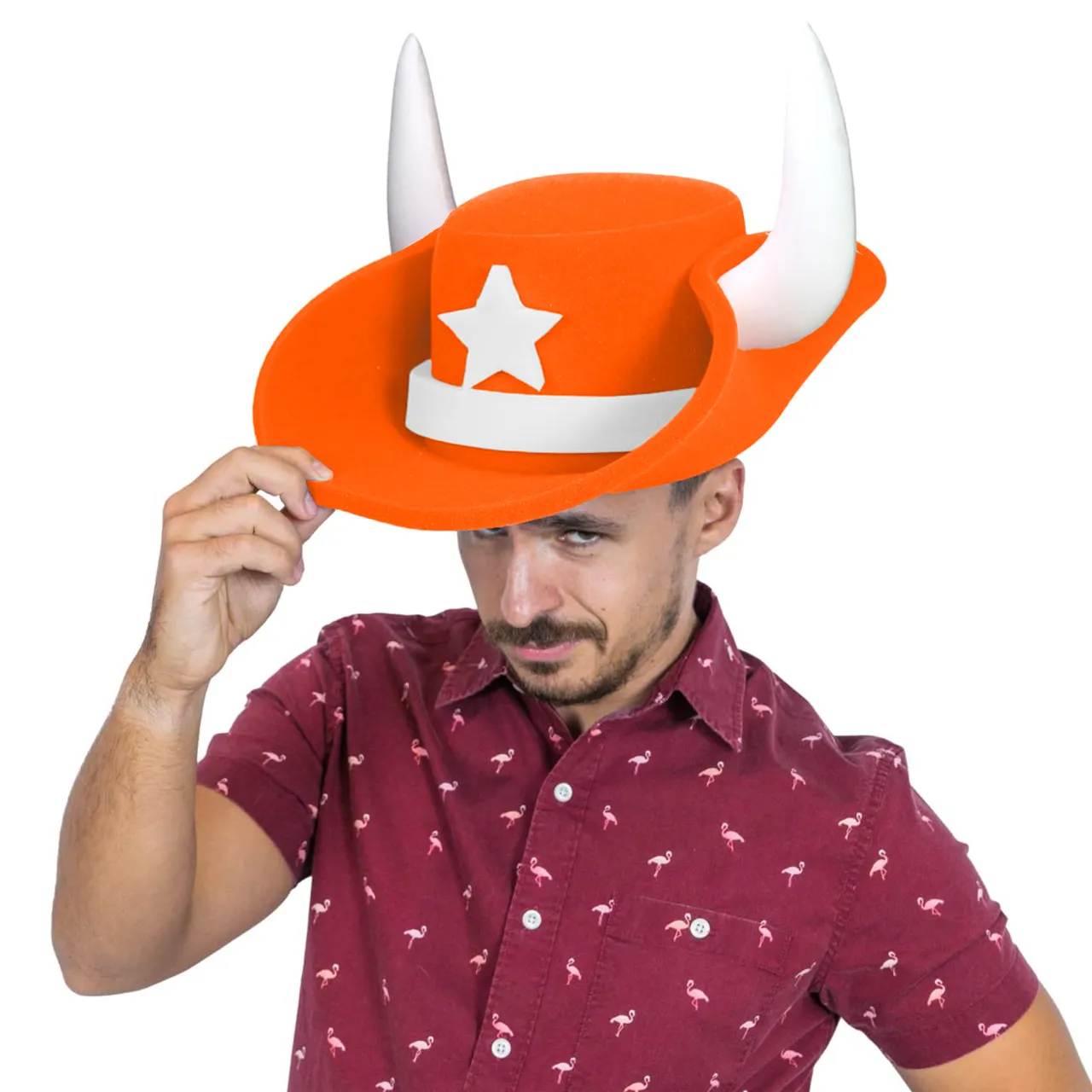 Schaum Cowboyhut mit langen Hörnern benutzer definierte Erwachsene Cowboyhut Crazy Party Hat