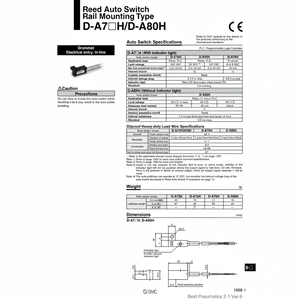 D-A73HL สวิตช์ควบคุมเฉพาะสำหรับ PLC & Pac ระบบนิวเมติก SMC - Product Image 1