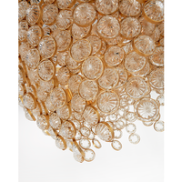 Lustre en cristal K9 décoratif LED pour table à manger, design américain personnalisé XZ, luxe, en laiton, pour hôtel