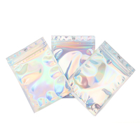 Sacs en plastique transparents à fermeture éclair prêts à être expédiés, sacs en film nacré pour bijoux