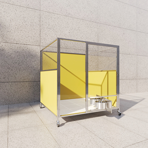 Caseta Resistente para Perros de Exterior, Jaula <span class=keywords><strong>Grande</strong></span> para Perros, Muebles de Acero Inoxidable para Mascotas, para Uso Comercial en Tiendas de Mascotas y Hoteles para Mascotas - Product Image 3