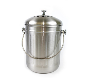 Cubo de <span class=keywords><strong>compost</strong></span> de comida de acero inoxidable de 1,3 galones, contenedor de <span class=keywords><strong>compost</strong></span> de gusano de cocina con filtros de carbón para Cocina - Product Image 6
