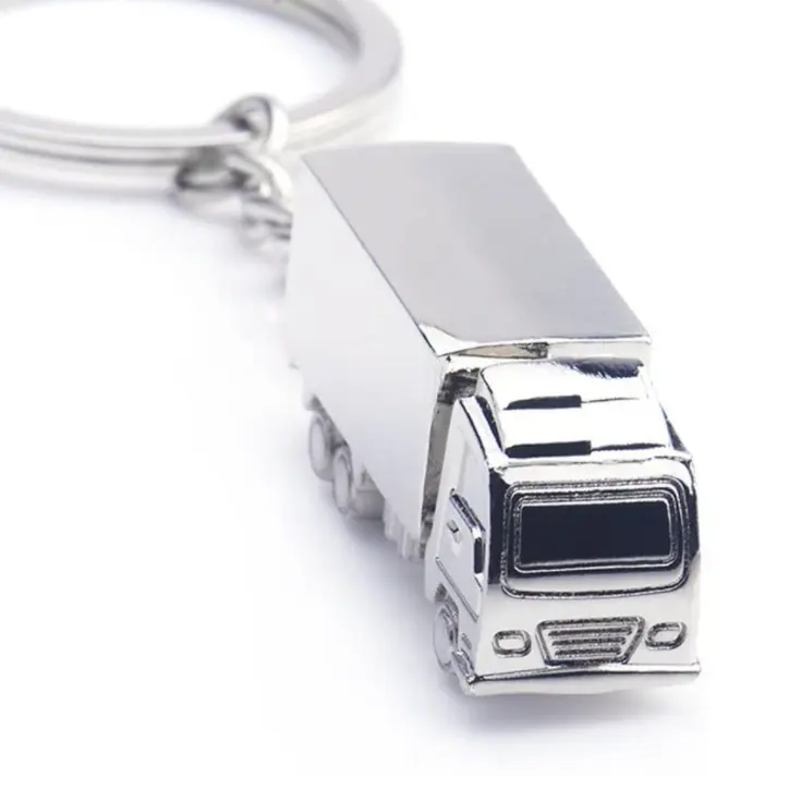 Bulk Wholesale Personalized Truck Driver Gift Keychain Container Keychain Cool Custom Mini Metal Fire Truck Keychain