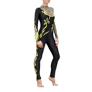 Body de gimnasia de cuerpo completo para niñas con trajes de baile acrobático de diamantes de imitación para representaciones teatrales y fiestas, para niños - Product Image 2