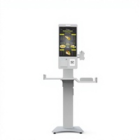 Kiosque de libre-service à écran tactile sur pied avec plateau pour marchandises, paiement en espèces et par carte, OEM pour supermarché, épicerie, magasin de proximité