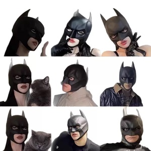 Maschera da Pipistrello in Lattice Nero, Casco Integrale per Cosplay da Supereroe, Maschera per Costume di Halloween - Product Image 1