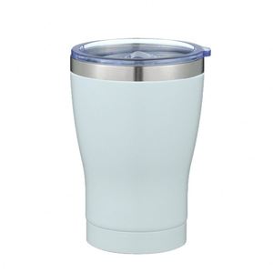 New 12oz Double Wall 304 Stainless Steel Insulated Coffee <b>Mug</b> Slim Waist Car Cup with Straw - Product Image 5