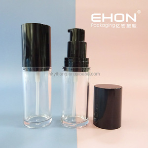Flacon cosmétique en plastique EHON, cylindre en PET transparent avec bouchon doré gaufré et joint à brosse pour le maquillage - Product Image 4