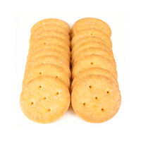 Biscuits ronds croustillants au goût de poulet en gros, craquelins, petits biscuits mini au sel de mer, biscuits pour le thé de l'après-midi au bureau et à la maison