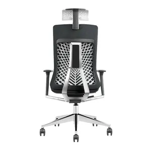 Heavy Duty Verstelbare Executive Office Stoel Gratis Verzending Eigentijdse Nylon Rollende Stof Mesh Ergonomisch Werk Gratis Verzending