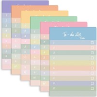 Bloc-notes A5 pour liste de tâches, planificateur quotidien, organiseur de tâches, couleurs pastel mignonnes, papeterie de bureau et scolaire, pour prise de notes en gros