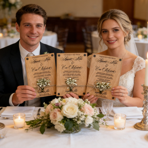 Invitaciones de Boda de Madera 2026, Invitaciones de Boda Únicas Grabadas a Medida, Invitaciones de Boda de Madera Hechas a Mano - Product Image 2