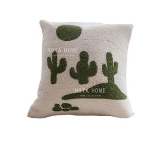 Ins tarzı çöl <span class=keywords><strong>Oasis</strong></span> bulut yastık Teddy kadife işlemeli yastık örtüsü ofis oturma odası dekorasyon kanepe yastık örtüsü - Product Image 4