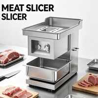 Machine industrielle automatique de découpe de viande en acier inoxydable pour boucherie, idéale pour la viande de bœuf, de porc et de viande congelée.