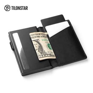 TILONSTAR TVC329 Delgado Minimalista Inteligente Aluminio Rfid Bloqueo Diapositiva Pop Up Titular de la tarjeta de crédito con ventanas de identificación - Product Image 4
