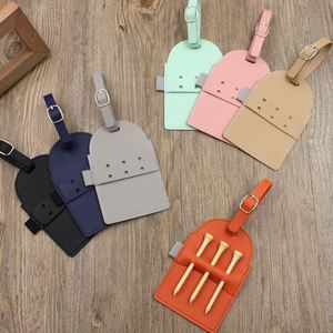 YY Wholesale Soporte para Tees de Golf de Cuero PU, Organizador de Tees de Golf, Bolsa para Accesorios de Golf con Correa Ajustable para Viajes al Campo - Product Image 1