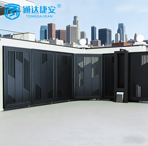 Cancelli Automatici per Vialetti Residenziali: Cancelli a Battente Pieghevoli, Cancelli Scorrevoli Automatici, Cancelli Angolari Girevoli in Alluminio per Ville Moderne - Product Image 3