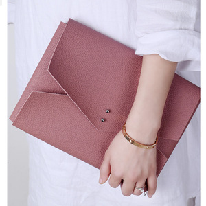 Korean style fashionable leather <b>document</b> <b>bag</b>, clutch tablet <b>bag</b>, A4 envelope <b>bag</b>, multi-functional briefcase, customizable. - Product Image 2