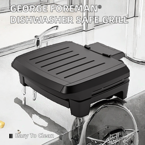 Parrilla Eléctrica Sumergible de <span class=keywords><strong>George</strong></span> <span class=keywords><strong>Foreman</strong></span>, Apta para Lavavajillas, Fácil de Limpiar, Antiadherente, Negra/Gris - Product Image 2