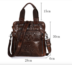 Sac messager rétro en cuir de vache véritable Andong pour hommes, sacoche d'affaires pour ordinateur portable 10 pouces, sac à bandoulière - Product Image 3