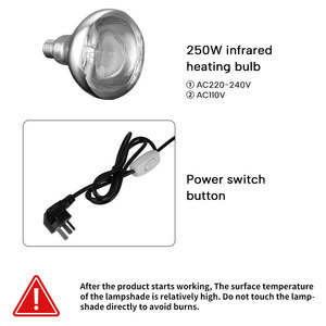 Lámpara de Calor para Alimentos de Acero Inoxidable, Lámpara Eléctrica para Calentar Alimentos, Lámpara de Escritorio para Buffet, Dorada BW222-11 - Product Image 4