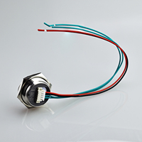 Langir 24mm Anneau LED Bouton Poussoir Interrupteur Électrique Chromage 2 Couleur LED IP67 & IP65 Matière Plastique
