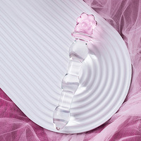 Dildo en verre imitation patte de chat mignon, masturbateur féminin, plug anal en verre cristal, jouet sexuel pour femme, homme, couple