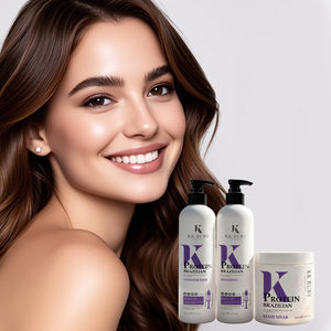 Ensemble shampooing <span class=keywords><strong>et</strong></span> revitalisant à la kératine pour cheveux abîmés, secs, bouclés <span class=keywords><strong>et</strong></span> crépus, traitement avec livraison rapide - Product Image 4