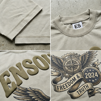 T-shirts pour hommes à col rond, anti-rides, respirants, écologiques, en coton 100% (220 grammes), à manches courtes, surdimensionnés, avec logo personnalisé OEM imprimé