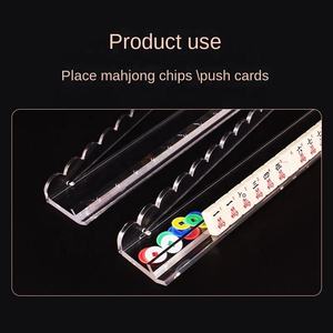 Royal Saint Luxury Acrílico Plegable Portátil Mahjong Row Ruler US Mahjong Row (Hawksbill) China Style Tortoise Mahjong Racks - Product Image 4
