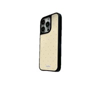 Coques de téléphone portable 2-en-1 en coque givrée noire porte-bonheur à motif vague coréenne avec grande ouverture pour iPhone 16 15 17 18 Pro Max