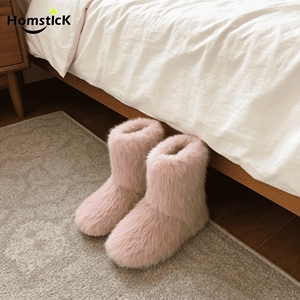 Pantofole Invernali da <span class=keywords><strong>Donna</strong></span> in Finta Pelliccia, Calde e Antiscivolo, Comode per Casa e Interni - Product Image 1