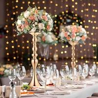 JIN PENG Vase Bougeoir Minimaliste en Fer Électroplaqué pour Décoration d'Allée de Mariage, Table de Salle à Manger d'Hôtel, Meuble TV