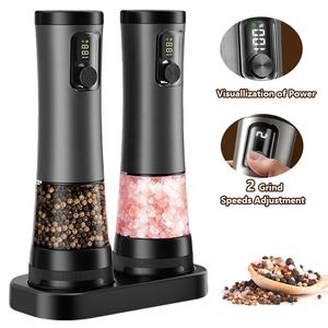 Baru isi ulang otomatis pengocok lada garam 2 pak dapat diatur kecepatan Assen listrik garam dan merica Set penggiling - Product Image 1