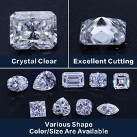 2025 diskon besar berlian Lab potongan bercahaya batu Moissanite D putih VVS1 Clarity Lab Moissanite batu permata longgar