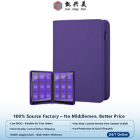Classeur de cartes à collectionner personnalisé, 360 emplacements, 9 pochettes, en cuir PU premium, fermeture éclair, protection RFID, porte-passeport, album personnalisé