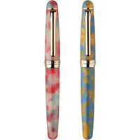 Stylo plume de luxe en plastique Majohn S9 avec tête remplaçable, pointe en acier inoxydable, boîte cadeau pour l'écriture