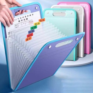 Expanding Wallet <b>A4</b> <b>File</b> Folder Translucent PP Material Handheld Large Capacity Document Organizer for School Office Use - Product Image 1