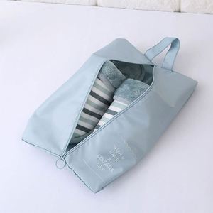 <b>Waterproof</b> Foldable Travel Shoe Bag Polyester Fabric Large Capacity Zipper Closure Portable Shoe Storage <b>Pouch</b> - Product Image 2