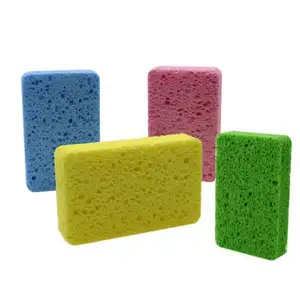 Cellulose Compressed Sisal Biodegradable Dishcloth Facial Round Fiber Kitchen Scrub Cleaning Black Making Coconut Sponge