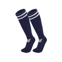 Vente en gros de chaussettes de sport respirantes pour hommes avec logo personnalisé Chaussettes longues de football