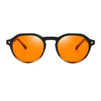 Lunettes de protection anti-lumière bleue professionnelles, filtre orange CR39, monture ronde durable TRR90, protection pour ordinateur portable, lunettes de protection nocturnes Biohack
