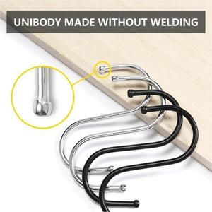 S/<span class=keywords><strong>M</strong></span>/L Metalen S-Vormige Opberghaak Hanger Sterke Dragende Massieve Metalen Draad Enkele Laag Voor Badkamer Gebruik Gereedschapsorganisatie - Product Image 4