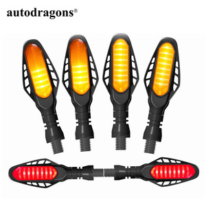 Luz de Señal de Giro Bicolor de 16 LED para Motocicleta, Luz de Circulación Diurna DRL para Moto - Product Image 4
