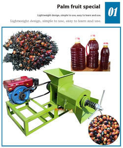 Mini presse à huile de palme rouge diesel d'Afrique Petite machine de traitement des fruits de palme - Product Image 3