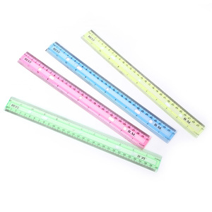 Gốc Cai Trị Nhà Máy Nhà Sản Xuất Màu Xanh Màu Hồng Màu Xanh Lá Cây Màu Vàng Cai Trị Gói 30Cm/12 Inch Nhựa 4Pcs Vẽ Cai Trị Thiết Lập Cho Sinh Viên - Product Image 2