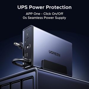 UGREEN NAS UPS 120W DC แบตเตอรี่สำรองป้องกันไฟกระชาก 12000mAh แหล่งจ่ายไฟแบตเตอรี่สำรอง ใช้งานร่วมกับ DXP4800 Plus ได้ - Product Image 5